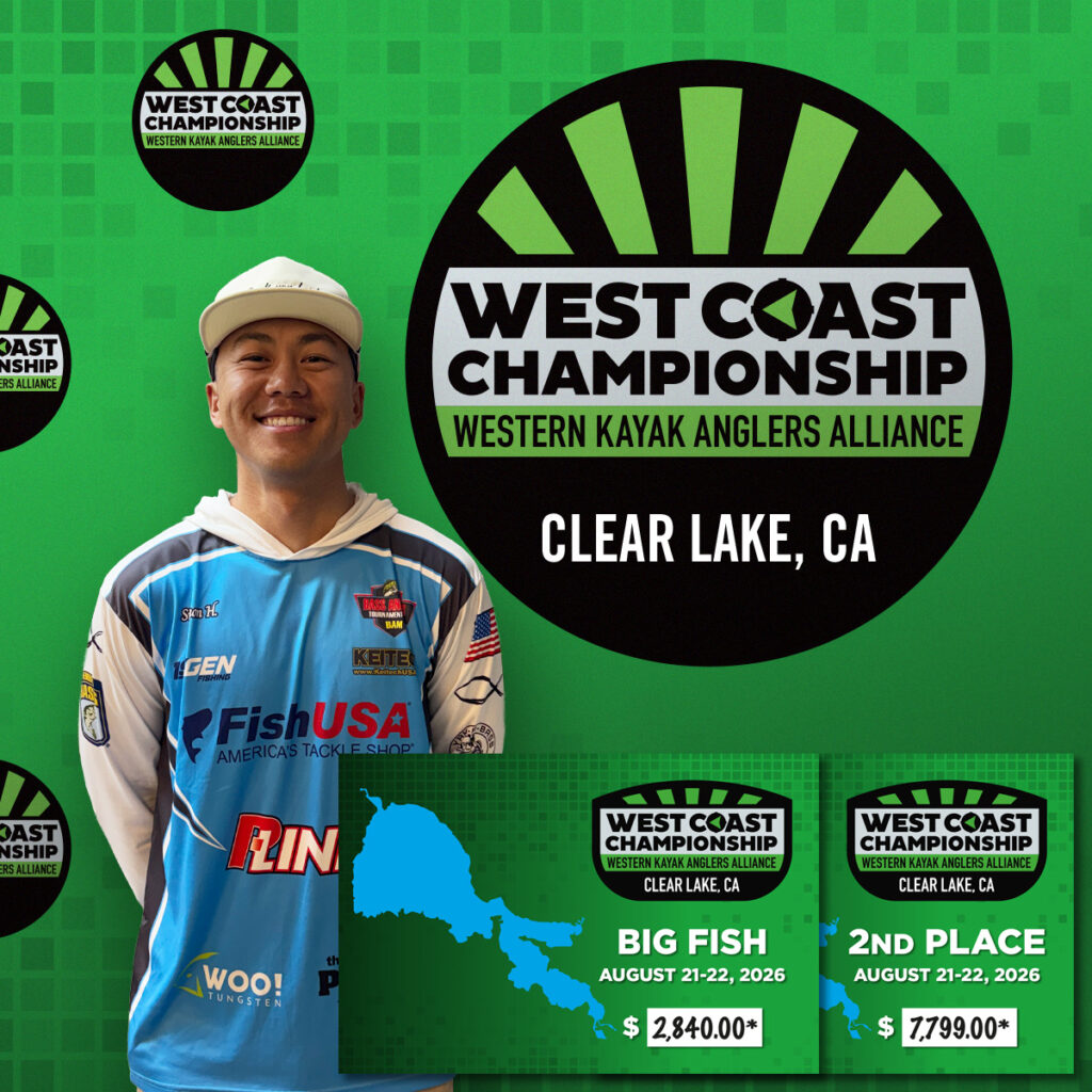2nd - Simon Her (Oroville, CA) - 208.5"
$4,369 plus $3,430 in side pots, plus $591 for big fish on Day 2, and $1,774 for big fish overall, plus a $475 gift card from Discount Tackle for $10,639 total in cash and prizes